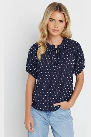 M&Co Petite Dobby Gypsy Short Sleeve Top