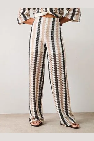 Very Longline Stripe Wide Leg Co-Ord Trousers - /Stripe