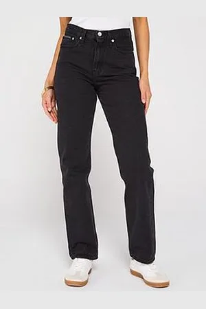 Calvin Klein High Rise Straight Leg Jean