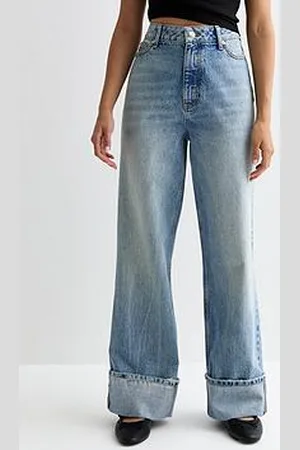 New Look Relaxed Turn Up Wide Leg Jeans