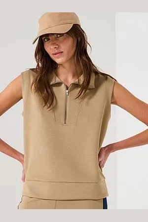 Very Zip Up Sleeveless Sweatshirt Top Co-Ord