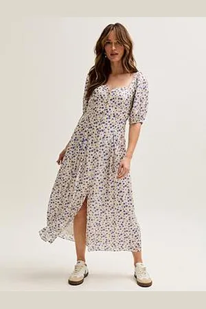 Lily & Lionel April Button Front Floral Print Midi Dress - Multi