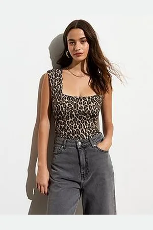 New Look Leopard Print Square Neck Bodysuit