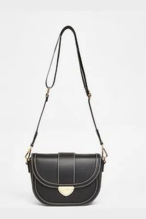 Quiz Contrast Stitch Cross Body Bag