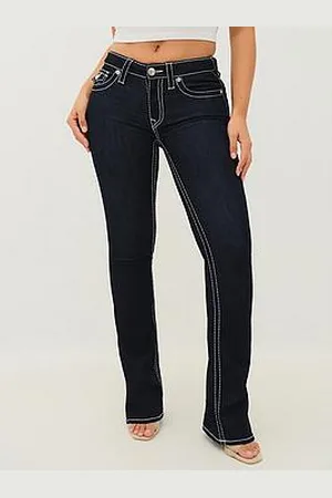 True Religion Becca Midi Rise Bootcut Big T Jeans
