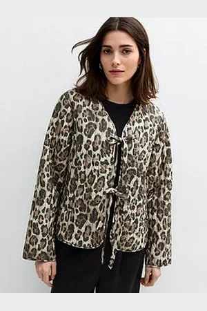 New Look Leopard Print Quilted Jacket