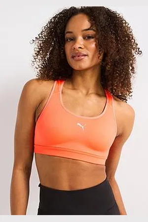 PUMA Womens Running 4Keeps Mid Support Sports Bra - Red