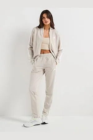 adidas Womens Essentials 3-Stripes Track Suit - Grey