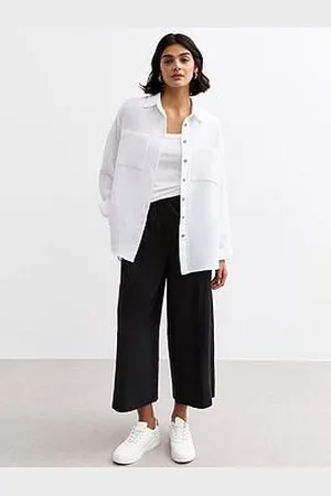 New Look Linen Blend Cropped Trousers