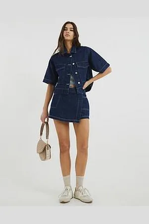 River Island Wrap Denim Skort