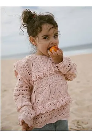 Lil Atelier Mini Girls Crochet Knitted Jumper