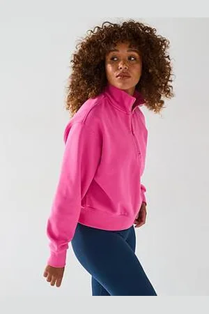 Gym + Coffee Womens Training Ribbed Quarter Zip