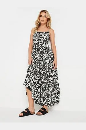 PixieGirl Petite Asymmetric Tiered Maxi Dress