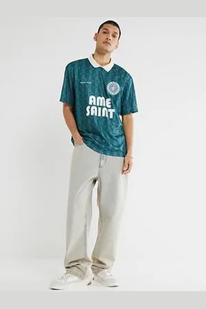 River Island Mesh Football Polo Shirt