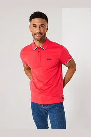 HUGO BOSS Paddy Lux Heritage Polo Shirt- Red