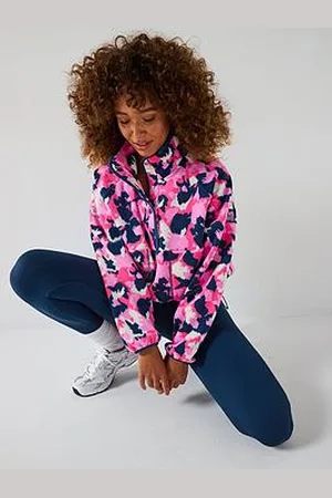 Gym + Coffee Womens Training Snap Polar Fleece - Pop Print