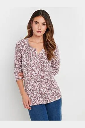 Long Tall Sally Ditsy Pintuck Henley