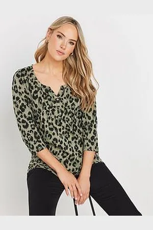 Long Tall Sally Animal Pintuck Henley