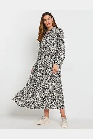Long Tall Sally Tall Ditsy Collar Tiered Smock Dress