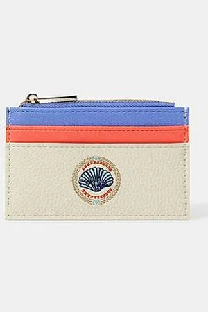 Accessorize Embroidered Seashell Cardholder - Pastel