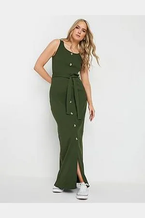 Long Tall Sally Sleeveless Rib Button Dress