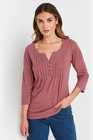 Long Tall Sally Pintuck Henley Top