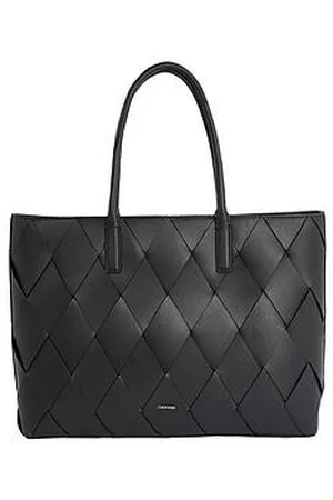 Calvin Klein Woven Medium Shopper Bag