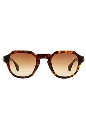 Vivienne Westwood Angled Rounded Frame With Keyhole Bridge Sunglass - Tort