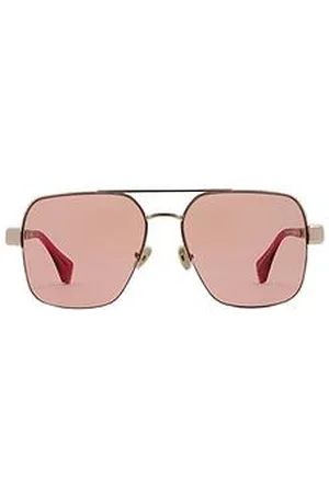 Vivienne Westwood Large Square Metal Navigator Sunglass