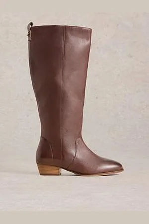 White Stuff Wide Fit Leather Knee Boot