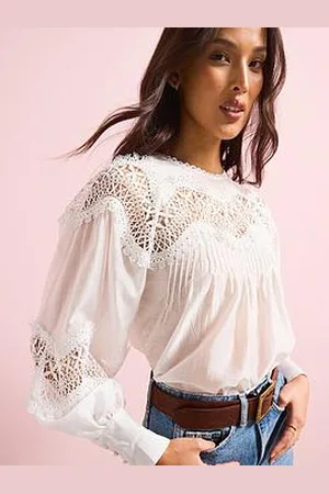 Very Premium Lace Insert Blouse
