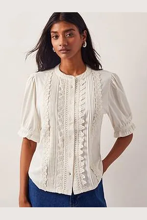 Monsoon Lia Lace Jersey Top