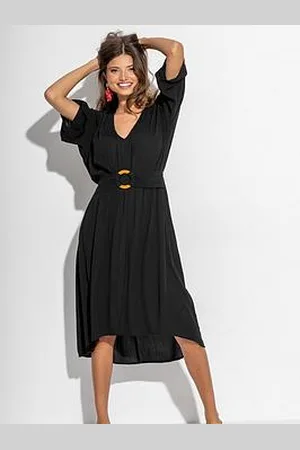 Pour Moi Crinkle O-Ring Midi Beach Kaftan