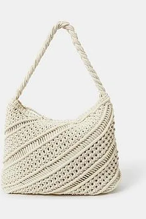 Accessorize Macrame Zip Top Shoulder Bag