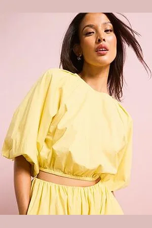 Very Cotton Puff Sleeve Blouse Co-Ord