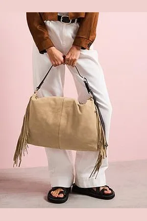 AllSaints Edbury Suede Tote Fringe Bag