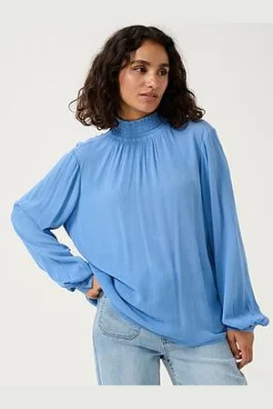 Kaffe Trine Long Sleeve High Neck Blouse