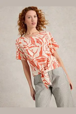 White Stuff Sara Tie Hem Top