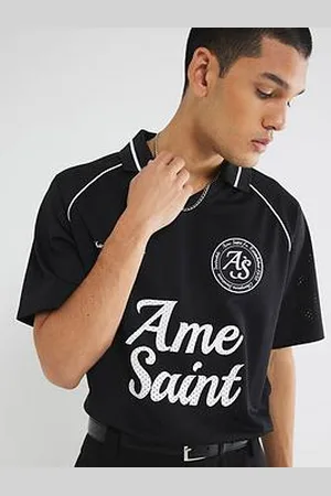 River Island Mesh Football Polo Shirt