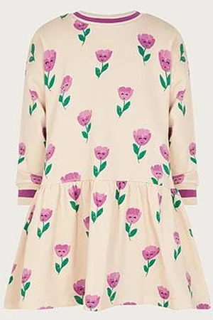 Monsoon Girls Tulip Print Sweatshirt Dress