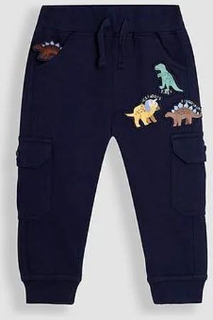 JoJo Maman Bébé Boys Dinosaur Badge Cargo Joggers