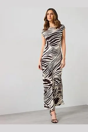 MANGO Zebra Print Midi Dress
