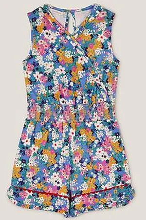 Monsoon Girls Floral Print Sleeveless Playsuit