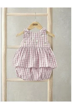 Mamas & Papas Baby Girls 2 Piece Gingham Sleeveless Top & Shorts Set
