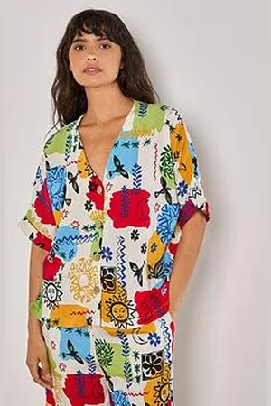 Apricot Sun & Colour Print - V-Nk Top