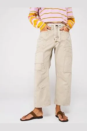 Free People Moxie Low Slung Pull On Trousers - Jetty