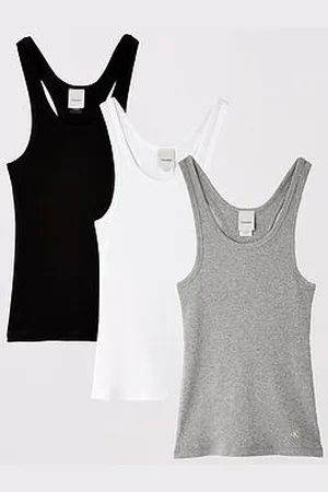 Calvin Klein 3 Pack Scoop Neck Cotton Tank Top