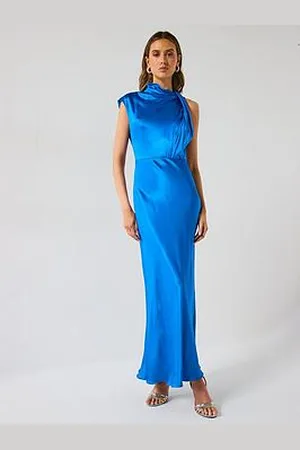 Forever New Sienna High Neck Satin Maxi Dress
