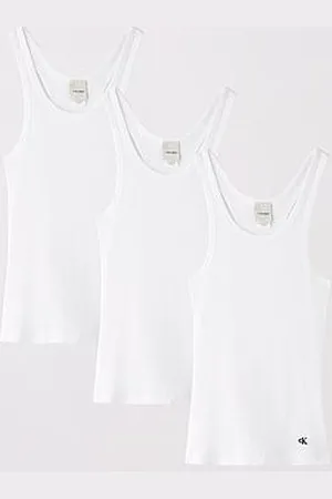 Calvin Klein 3 Pack Scoop Neck Cotton Tank Top