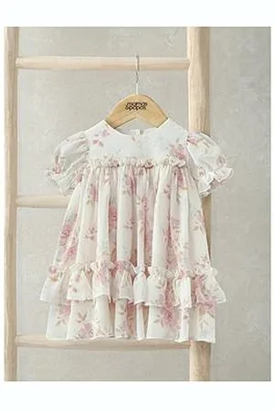 Mamas & Papas Baby Girls Vintage Floral Printed Chiffon Dress